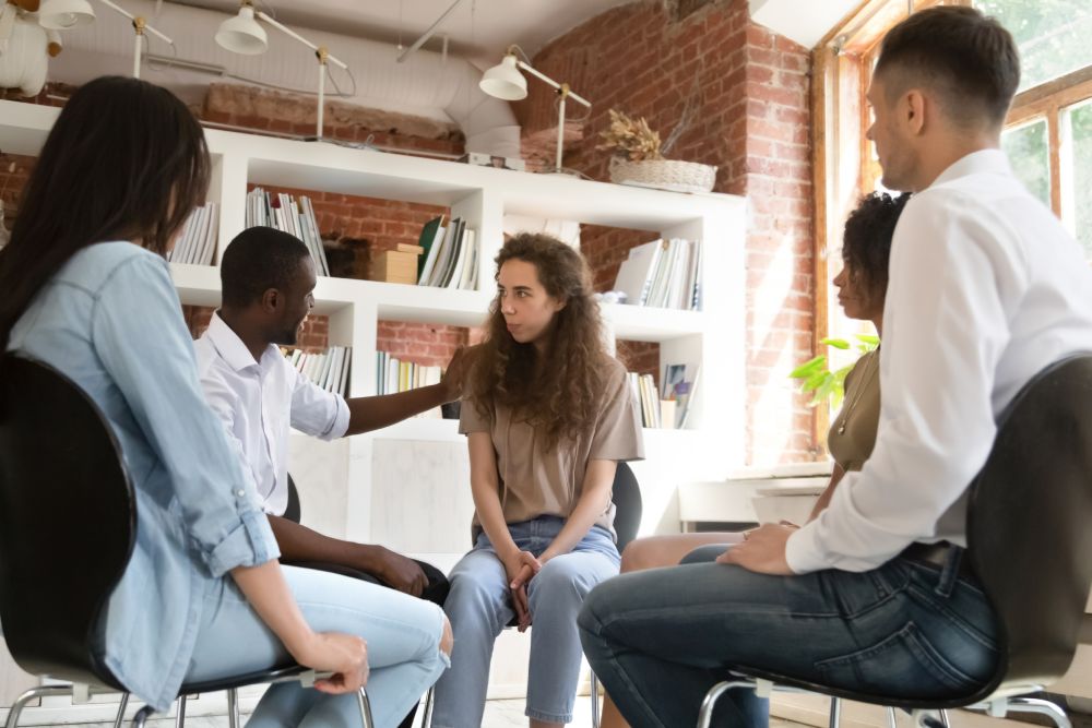 A support group encouraging each other